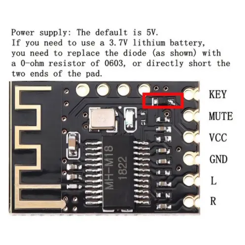 Bluetooth 4.2 Módulo receptor de audio estéreo MH-M18's photo #1