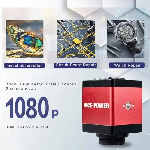 Microscopio Digital HDMI Nice-Power – 13MP Sony IMX323 – 150X con Luz LED y Soporte Plegable's photo #8
