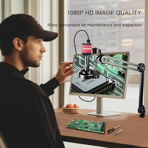 Microscopio Digital HDMI Nice-Power – 13MP Sony IMX323 – 150X con Luz LED y Soporte Plegable's photo #4