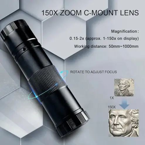 Microscopio Digital HDMI Nice-Power – 13MP Sony IMX323 – 150X con Luz LED y Soporte Plegable's photo #7