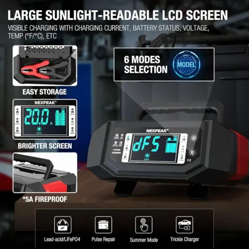 CARGADOR INTELIGENTE AUTOMÁTICO 12V 20A / 24V 10A (MULTIETAPA) — imagen 4