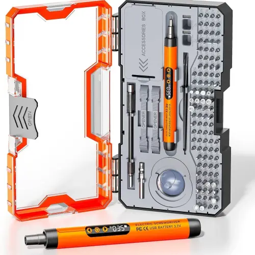 KIT DESTORNILLADOR ELÉCTRICO DE PRECISIÓN TKS003 – 120 EN 1 — imagen 1