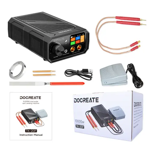 Soldadora de Puntos DOCREATE TK-20P – 10,000W Dual-Pulse – Para Baterías de Litio y Níquel — imagen 1