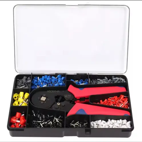 Kit de Crimpadora Profesional con 1200 Piezas – Terminales y Conectores – Modelo HSD8 6-4A — imagen 6