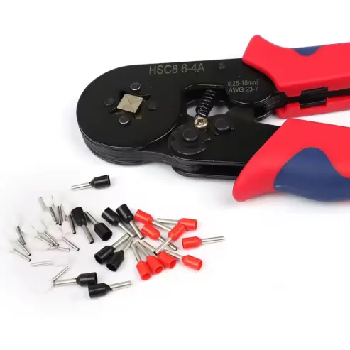 Kit de Crimpadora Profesional con 1200 Piezas – Terminales y Conectores – Modelo HSD8 6-4A — imagen 5