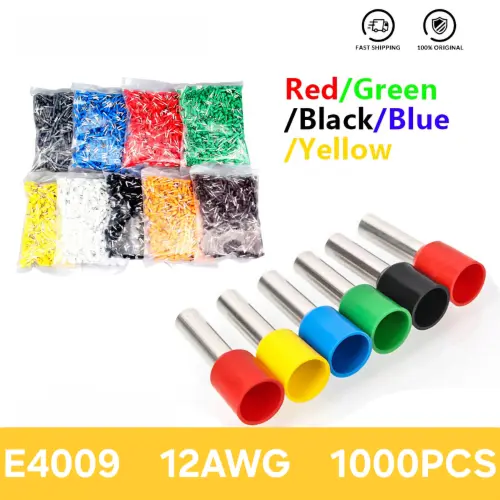 Terminales 12 AWG (Fiodito) – Paquete de 1000 piezas – 5 colores – Referencia E4009 — imagen 1