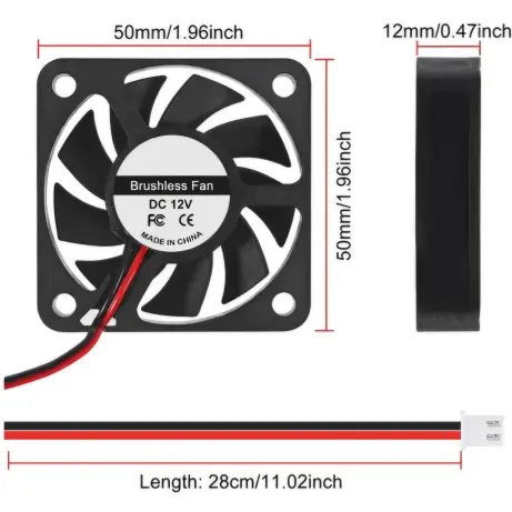 Ventilador Brushless 12V DC – Sin escobillas – Para cargadores de motos eléctricas, fuentes, amplificadores y proyectos DIY's photo #1