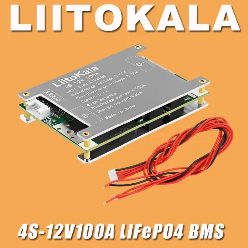 BMS Liitokala 4S 12V 100A para Baterías LiFePO4 – Placa de Protección con Balanceo de Celdas's photo #1