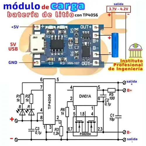 Módulo de Carga TP4056 Micro USB tipo B's photo #4