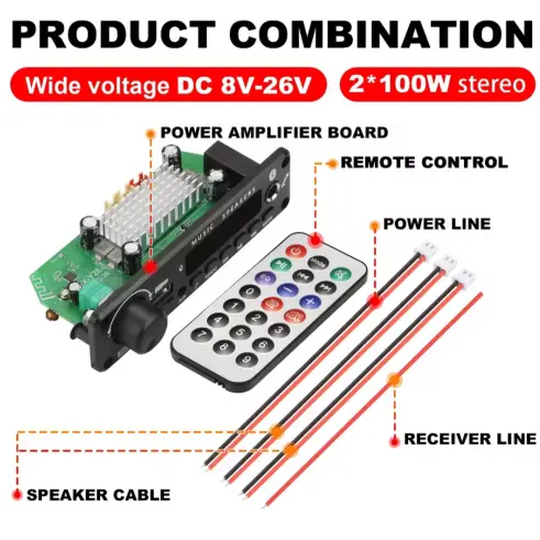 Módulo Bluetooth Amplificado 100w×2 — imagen 1