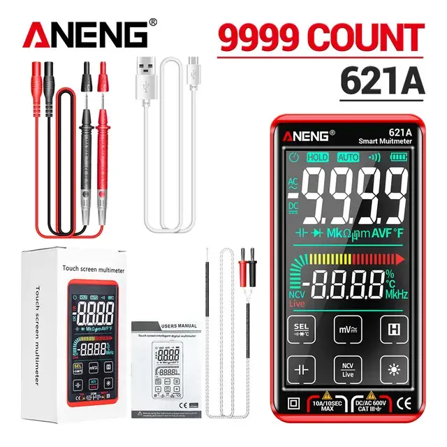 Multimetro Aneng 621A Táctil — imagen 2