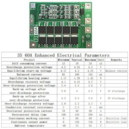 BMS 3S 12V 60A Balance's photo #3