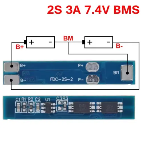 BMS 2S 3A Li-ion batería de litio 7,4 v 8,4 V 18650 Placa de protección's photo #2