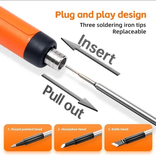 Kit de soldador recargable, 800 mAh, 300-400°c 10W puntas intercambiables C210's photo #3
