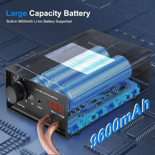 Soldador de puntos de 8000 W, ajustable, recargable con batería de 9600 mAh's photo #1