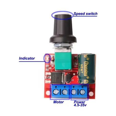 Módulo controlador de velocidad del Motor 5A 90W PWM DC-DC 4,5 V-35V's photo #1