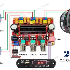 TPA3116D2 2X50W+100W 2.1 Canales, Amplificador de potencia de audio digital AMP Subwoofer's photo #6