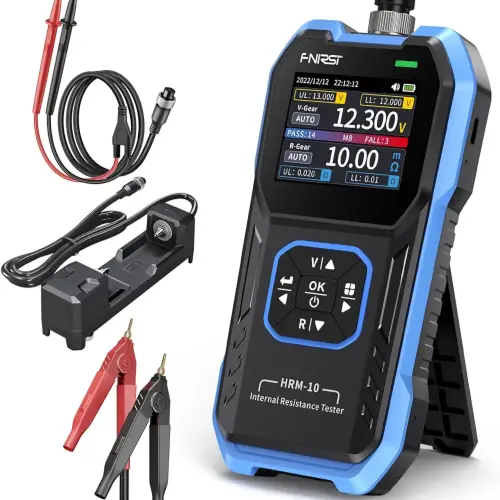 Tester Probador de Baterías FNIRSI® HRM-10 – Voltaje y Resistencia Interna con Pantalla a Color de Alta Definición's photo #1