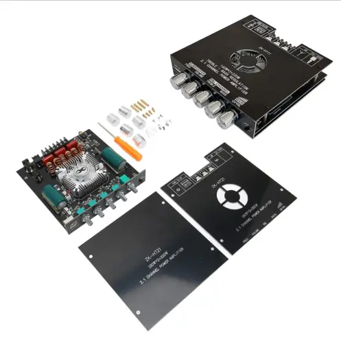 S220H 2.1 Canal Bluetooth 5.0 Subwoofer Power Amplifier Board TDA7498E 160W×2+220W, Módulo Amplificador de Potencia de Audio 12V-38V — imagen 4