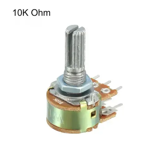 B10K potenciómetro estéreo dual 6 pin cónico lineal estriado, eje de 0.630 in's photo #1