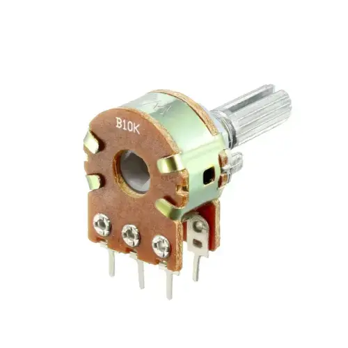 B10K potenciómetro estéreo dual 6 pin cónico lineal estriado, eje de 0.630 in's photo #1