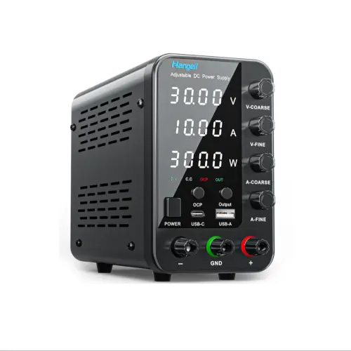 HANGELL – Fuente de Alimentación de CC Variable 30V 10A | Banco de Laboratorio con Ajuste Grueso/Fino, Protección OCP y Pantalla LED — imagen 1