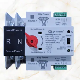Transfer Automático de 2 Polos 63A, 110V — imagen 1