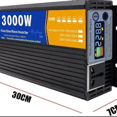 Inversor de corriente de 72 V a 110 V, 3000 W, inversor de onda sinusoidal pura 72 V CC a 110 V/ CA, pantalla LCD, inversor de energía solar's photo #1