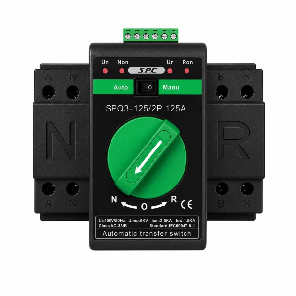 Interruptor de Transferencia Automática ATS TOQ3-125/2P | 125A 230V | Conmutador de doble potencia para red y generador's foto | Elecpro Havana |  BizneCubano