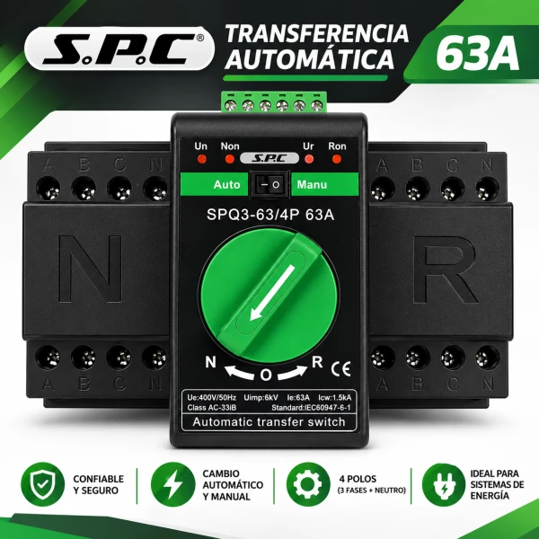 Transferencia Automática S.P.C SPQ3-63/4P's foto | Elecpro Havana |  BizneCubano