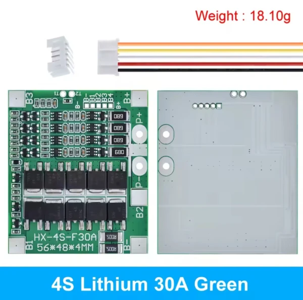 BMS 4S 30A para Baterías de Litio – Sistema de Gestión con Balanceo Activo – Protección Completa para 14.8V's foto | Elecpro Havana |  BizneCubano