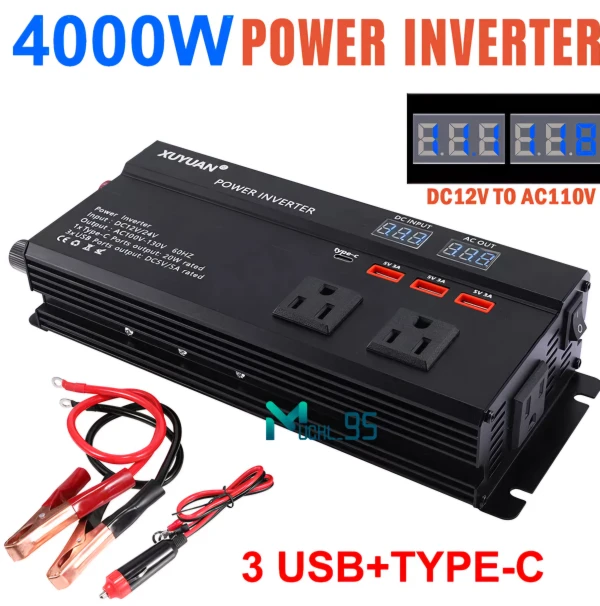4000 Watt, Inversor Convertidor DC 12V A AC 110V's foto | Elecpro Havana |  BizneCubano