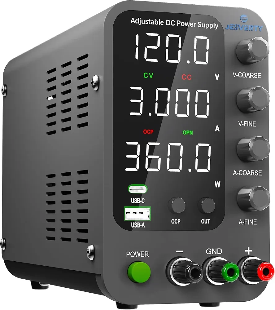 Fuente de alimentación CC variable, 0-32V 0-10A de banco conmutado con carga rápida USB y tipo C de 20 W's foto | Elecpro Havana |  BizneCubano