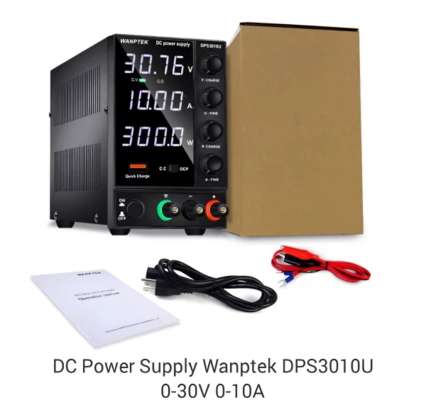 Fuente de alimentación de CC variable de banco 0-60V 0-5A, ajustable con pantalla LED de 4 dígitos Salida USB de 5V/2A's foto | Elecpro Havana |  BizneCubano
