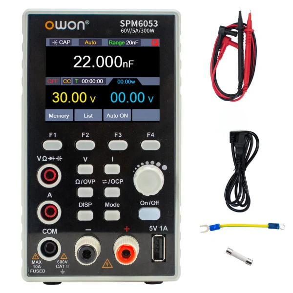 Fuente de alimentación OWON SPM6053  60V 5A  300W  2 en 1's foto | Elecpro Havana |  BizneCubano