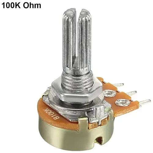 Potenciómetro rotatorio lineal de 100K ohm 1/2W B100K's foto | Elecpro Havana |  BizneCubano