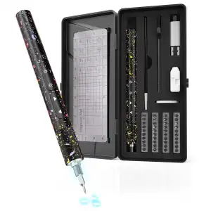 Kit Destornillador Eléctrico de Precisión 47 en 1 Recargable USB, diseñado para trabajos técnicos en electrónica y reparación de dispositivos. miniatura 1