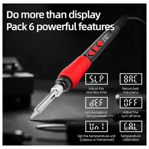 Kit de Soldadura Plusivo 60W 500°c 110V – Incluye Folleto Gratuito "El Arte Perdido de la Soldadura" miniatura 4