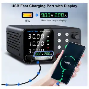 Fuente de Alimentación Regulable WANPTEK 30V 10A – Laboratorio Digital miniatura 5