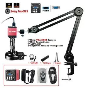 Microscopio Digital HDMI Nice-Power – 13MP Sony IMX323 – 150X con Luz LED y Soporte Plegable miniatura 1