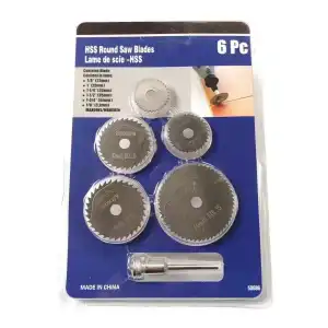Juego de Hojas de Sierra Circular HSS – 6 Tamaños – Corte Preciso para Metal, Plástico y Madera miniatura 1
