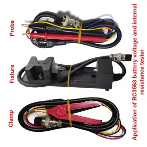 KIT DE CABLES DE REPUESTO PARA TESTER RC3563 (MEDICIÓN DE RESISTENCIA INTERNA) miniatura 1