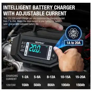 CARGADOR INTELIGENTE AUTOMÁTICO 12V 20A / 24V 10A (MULTIETAPA) miniatura 5