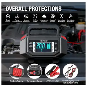 CARGADOR INTELIGENTE AUTOMÁTICO 12V 20A / 24V 10A (MULTIETAPA) miniatura 2