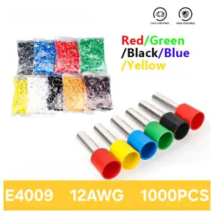 Terminales 12 AWG (Fiodito) – Paquete de 1000 piezas – 5 colores – Referencia E4009 miniatura 1