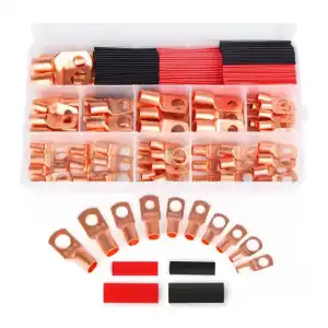Kit de Terminales de Cobre y Tubo Termocontraíble – 80 piezas – 10 tamaños miniatura 1