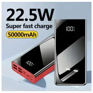 Power Bank 50000mAh 22.5W – Carga Súper Rápida – Pantalla LED – Para viajes, emergencias y uso diario miniatura 1