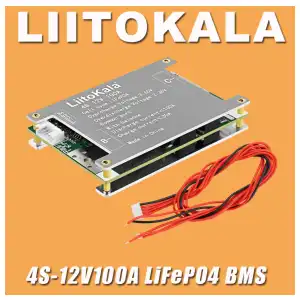 BMS Liitokala 4S 12V 100A para Baterías LiFePO4 – Placa de Protección con Balanceo de Celdas miniatura 1