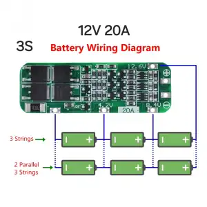 BMS 12V 3S 20A miniatura 1