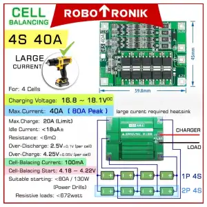 BMS 12V 3S 40A miniatura 2
